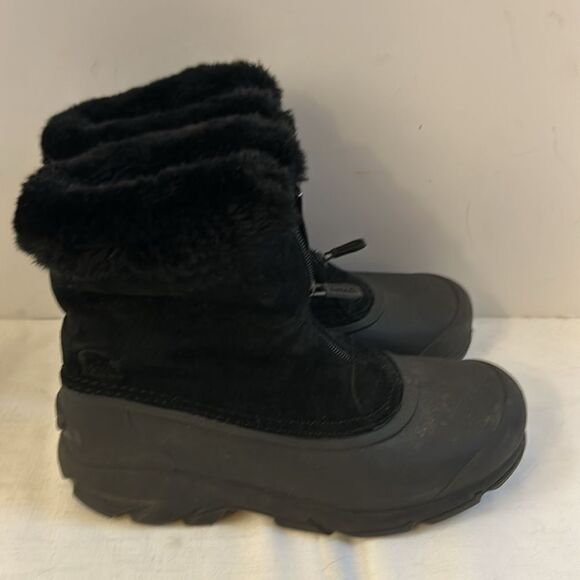Sorel bear black lined zipper ankle boots 6.5 - Picture 1 of 11
